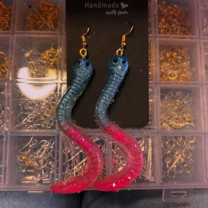 Resin Gummy Worm Earrings